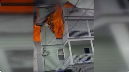 Firefighters battle large fire in Dorchester
