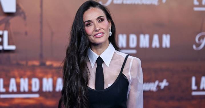 Demi Moore Dons Sheer Thom Browne Shirt With $53K Bulgari Earrings