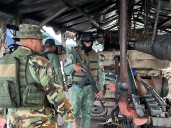 Bolívar: CEOFANB destruye dos balsas utilizadas para la minería ilegal en sector La Periquera