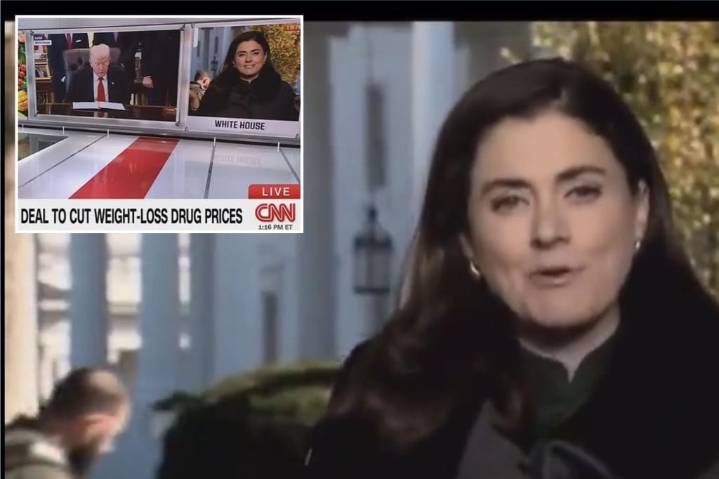 CNN reporter Kristen Holmes visibly agitated when White House leaf blower disrupts live segment: 'Deafening to me'