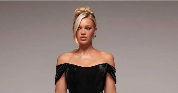 'Luxurious' off-the-shoulder dress giving serious Princess Diana revenge vibes