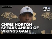 Special teams coordinator Chris Horton speaks ahead of game vs. Vikings