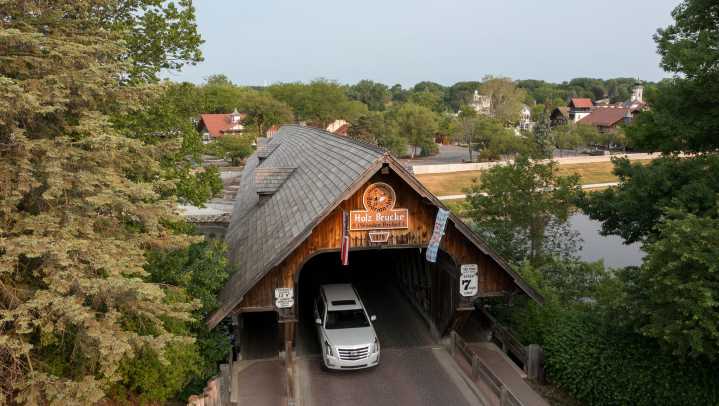 Michigan Marvels: Frankenmuth's Holz Brücke covered…