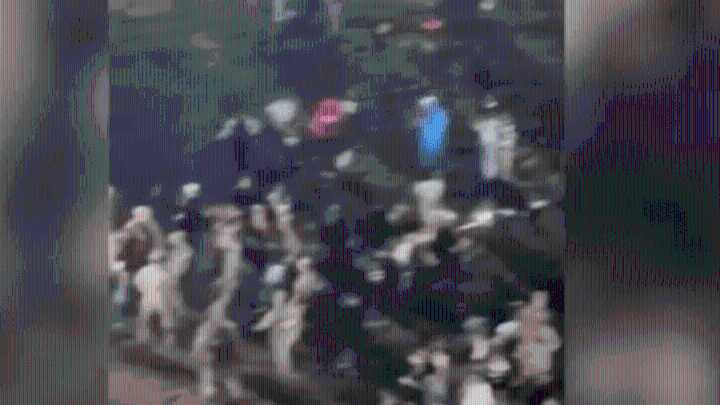 Police, National Guard clear Halloween crowd in Navy Yard