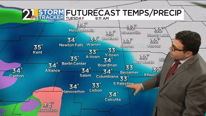 Rain and snow returns Tuesday