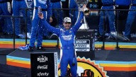 Kyle Larson has denied Denny Hamlin his first career championship