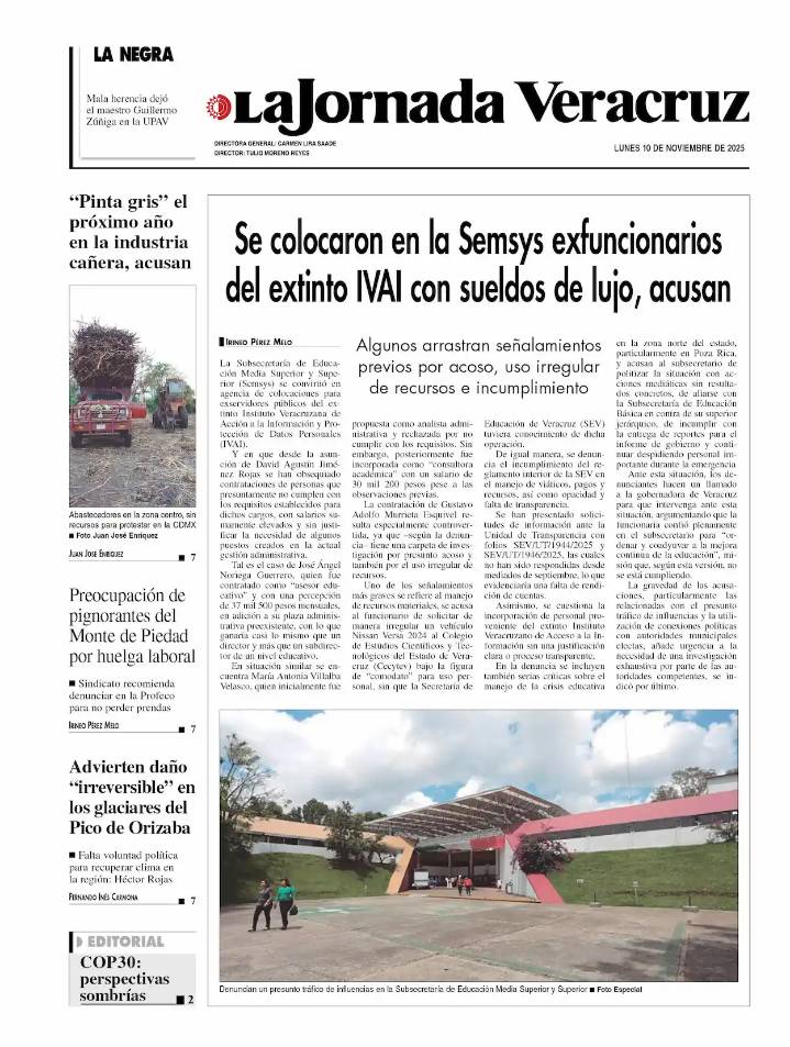 Contraportada del 10 de noviembre de 2025
