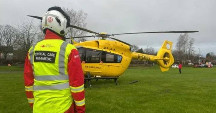 Stoke on Trent incident LIVE: Air ambulance lands on busy road 