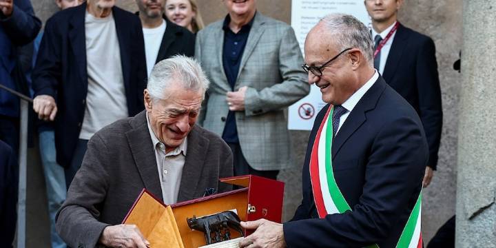 Robert De Niro celebró sus raíces italianas con un premio en Roma