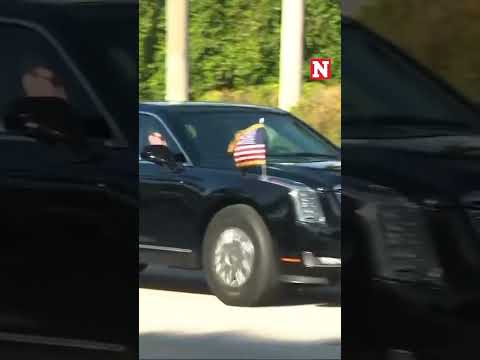 President Trump Arrives At Golf Club In West Palm Beach Florida