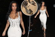 Kim Kardashian wears safety pin dress to Petra Collins' party