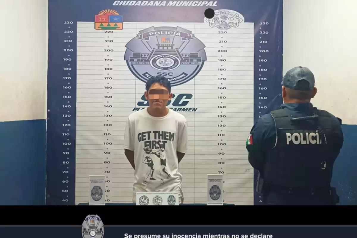 Detienen a sujeto por presunta violencia familiar en Playa del Carmen