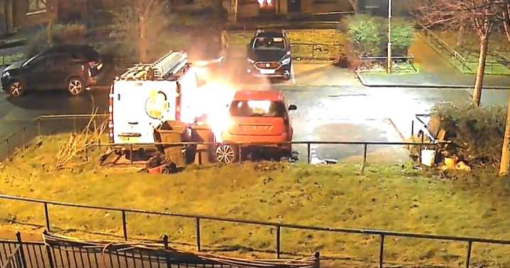 Glasgow business van deliberately torched and another car destroyed in 'wilful' fire