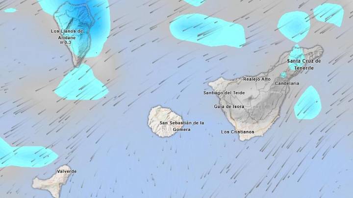 La Palma registra este sábado las mayores precipitaciones del país: 40 litros por metro cuadrado