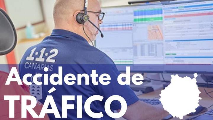 Retenciones en la GC-1 por el accidente de un vehículo