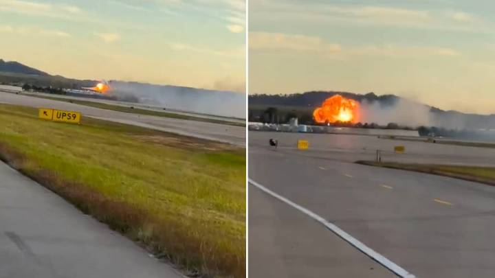 El momento exacto en el que se estrelló un avión en Kentucky y las imágenes posteriores al desastre