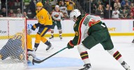 Johansson scores in OT with goal off its moorings in Wild's 3
