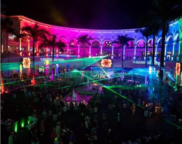 Free Symphony In Lights holiday display at Gulfstream Village in Hallandale Beach