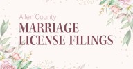 Recent marriage license filings in Allen County
