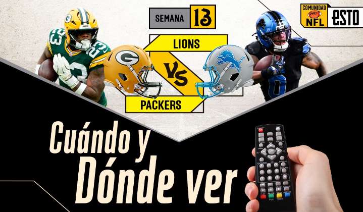 Green Bay Packers vs. Detroit Lions: ¿Dónde ver y a qué hora es el juego?