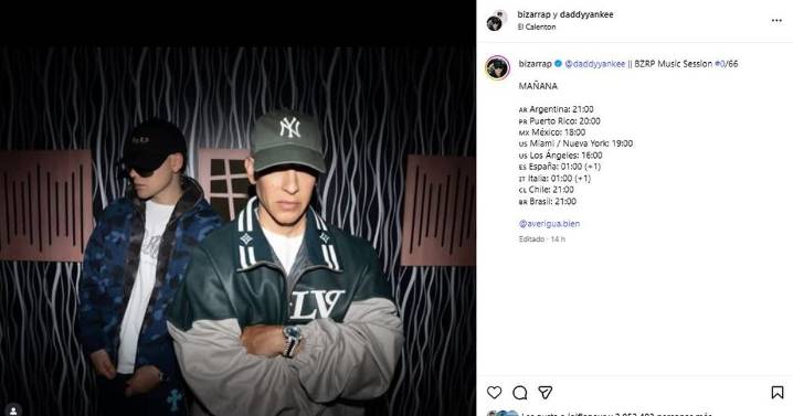Bizarrap y Daddy Yankee anuncian BZRP Music Session #0/66