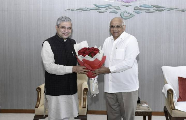 Ashwini Vaishnaw on Gujarat visit; reviews progress of semiconductor plants