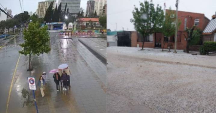 Video | Fuertes tormentas en Neuquén este jueves: cayó granizo y abundante agua en varias localidades