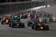 F1 Las Vegas GP live: Verstappen takes lead from Norris in thrilling start