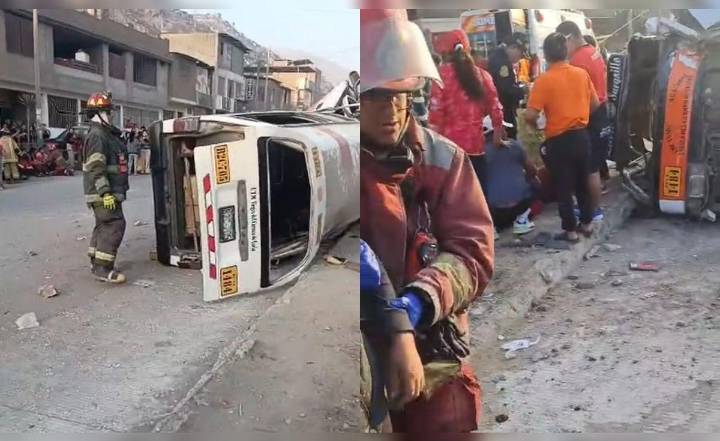 Combi con pasajeros se estrella en VMT: reportan varios heridos y un muerto