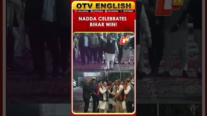 JP Nadda Greets Party Workers And Leaders As He Arrives At The Party Headquarters