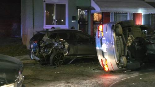 Police investigating after stolen minivan crashes in Strawberry Mansion