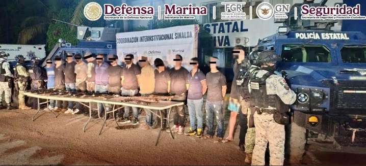 Detienen en Sinaloa a 15 generadores de violencia que operaban en el norte del País
