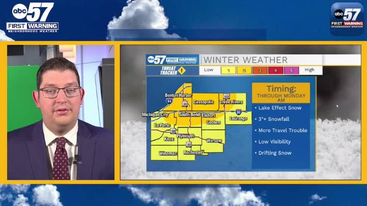 Windy morning with lake effect snow later today