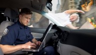 Cop On Laptop Protecting Community From Drivers On Cell Phones