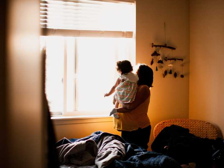 My mom moved in with me temporarily and ended up staying for 10 years. We split our bills and she helps me with childcare.