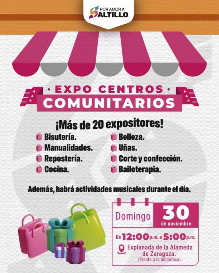 Este domingo se realiza la Expo Centros Comunitarios en Saltillo
