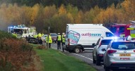 Person cut from wreckage of three-vehicle crash which left five injured on A96