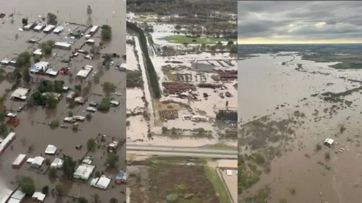 El campo continúa bajo el agua y localidades bonaerenses tuvieron que enfrentar los destrozos de un tornado