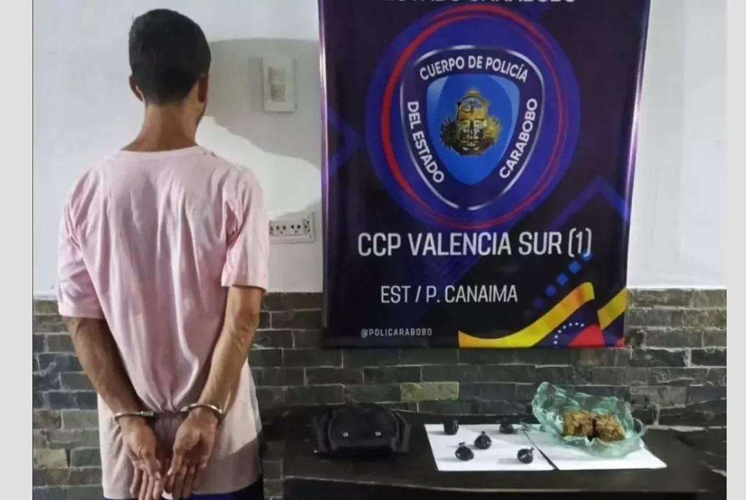 Policarabobo capturó a sujeto con droga en el Socorro