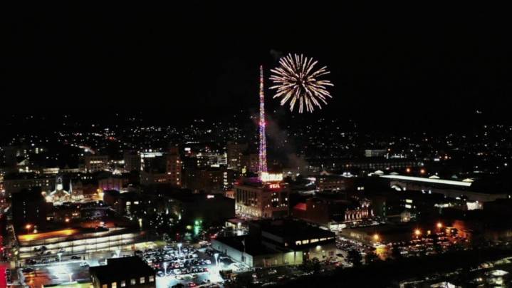 The WEJL Radio tower is ready to light up the sky for the holidays