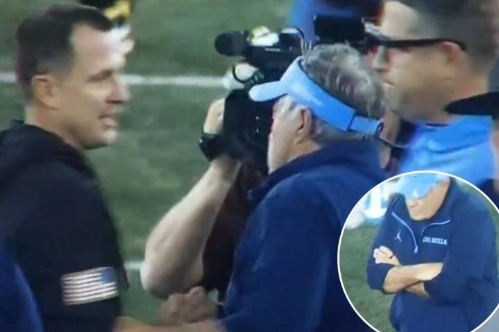 Bill Belichick brushes past Wake Forest coach after UNC loss