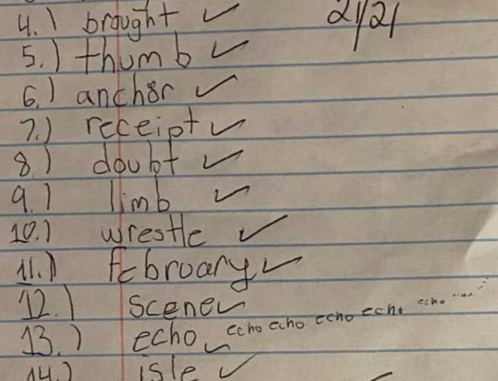 Young Girl Sparks Joy With Creative Spelling Test Answer