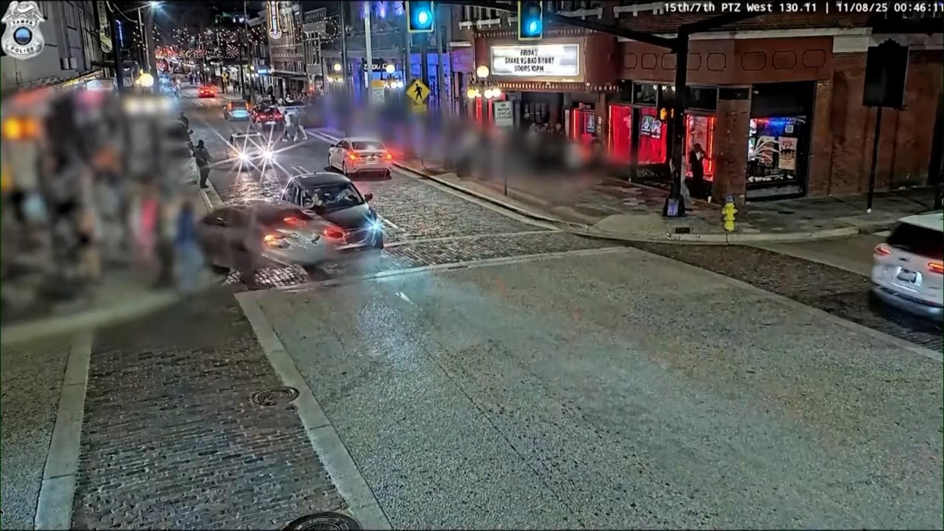 Car fleeing police slams into crowd outside bar in Florida, killing four people and injuring 11