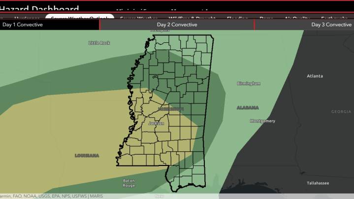 Storms, tornado threat in Mississippi weather forecast tonight, tomorrow