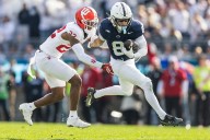 Penn State’s Terry Smith is pleased with the play of Koby Howard, Trebor Pena vs. Indiana