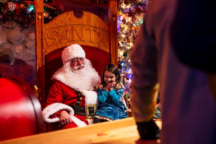 This magical Santa House offers free train rides and visits with St. Nick