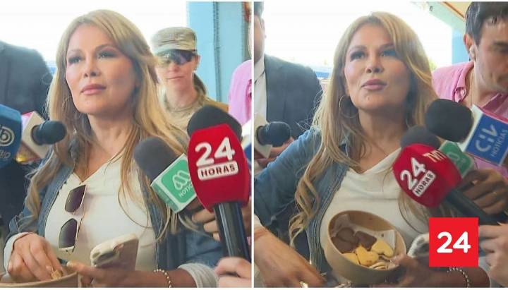 Cathy Barriga llegó con galletas de corazón a votar en Maipú: no pudo entregarlas