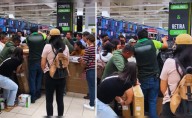 Peruanos se pelean por electrodomésticos en oferta por el Black Friday en conocido supermercado: "Por poco y se llevan al señor"