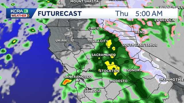 Northern California forecast for rain, snow on Thursday