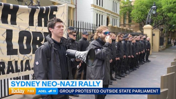 Police probe after neo-Nazis protest outside state parliament